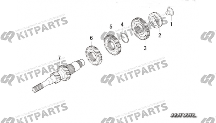 Ведущая шестерня выходного вала Haval H6