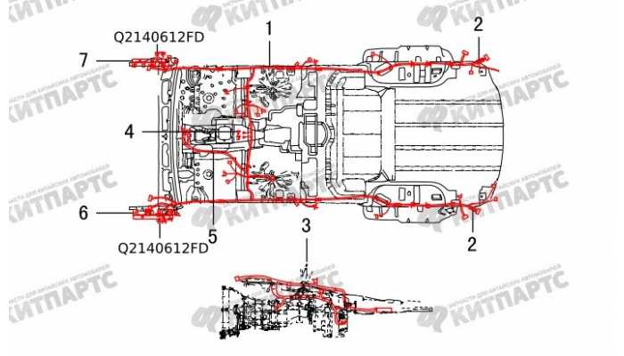 Жгут проводов кузова и КПП Great Wall Hover H3