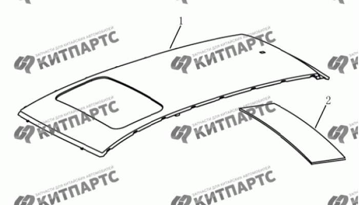 Панель крыши с люком (седан) Geely Emgrand (EC7)